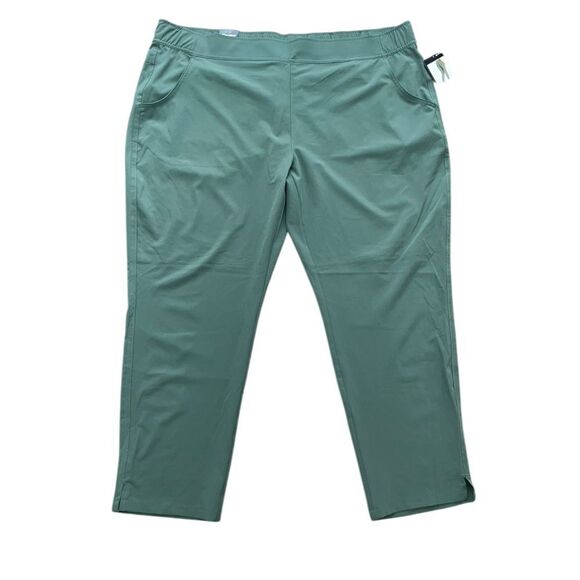 New with Tags Eddie Bauer Traveler Ankle Pants | XXL | Green Stretch Lightweight - Picture 1 of 8